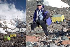 
Jerome Ryan And Goro II Camp On Baltoro Glacier
